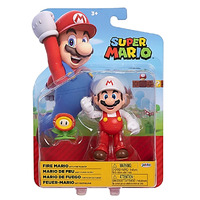 Nintendo Super Mario 4" Action Figure Wave 32 - Fire Mario with Fire Flower