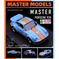 Master 1/64 Scale - Porsche Black Bird 911 930 Turbo Openable Tailhood Visible Engine Gulf (Limited to 799 Pieces World Wide)