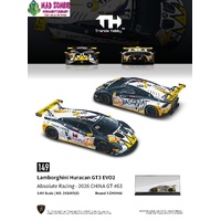 Trend Hobby - Lamborghini Huracan GT3 EVO2 Black-White Absolute Racing-2026 CHINA GT Zhuhai - (PRE-ORDER)