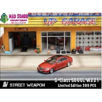 Street Weapon 1/64 Scale - Mercedes S Class S600L W221 Red - Limited to 399 World Wide