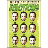 The Big Bang Theory Refrigerator Magnet - Sheldon's Emotions