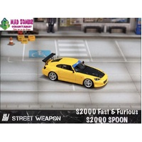 Street Weapon 1/64 Scale - Honda S2000 Spoon Yellow