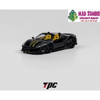 TPC 1/64 Scale - Novitec 488 Roadster Metallic Black with Yellow Interior