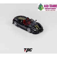 TPC 1/64 Scale - Novitec 488 Roadster Metallic Black with Red Interior