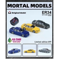 Mortal 1/64 Scale - Nissan Skyline ER34 - Grey