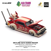 Pop Race 1/64 Scale - SKYLINE C210 KAIDO RACER (BOSOZOKU STYLE) - COCA COLA JP