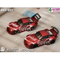 Street Weapon 1/64 Scale - RWB993 GT or Ducktail Wing Coca Cola Livery (PRE-ORDER)