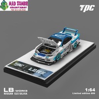 TPC 1/64 Scale - Nissan Silvia S15 LBWK Blue White - PRE ORDER