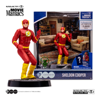 The Big Bang Theory - McFarlane WB100 Movie Maniacs - Sheldon as Flash  6” Posed Figure