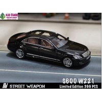 Street Weapon 1/64 Scale - S65L (W221) Black - PRE-ORDER