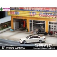 Street Weapon 1/64 Scale - S65L (W221) Pearl White - PRE-ORDER