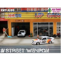 Street Weapon 1/64 Scale - RWB Levin AE86 White TRD #16 (Limited to 299 Pieces World Wide) - PRE-ORDER