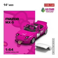 Cool Car 1/64 - MX-5 Eunos Roadster (NA/Miata) Widebody Retractable-Headlight (Deep Pink Kitty) (Limited to 500pcs World Wide) - PRE-ORDER