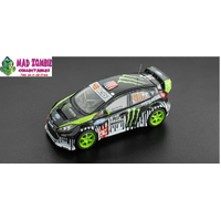 Mini Station 1/64 Scale - Ken Block Rally Edition 43# Livery Fiesta ST (Green Rims) - (PRE-ORDER)
