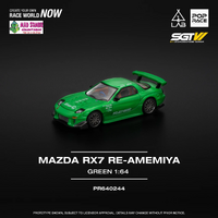 Pop Race 1/64 Scale - MAZDA RX7 RE-AMEMIYA GREEN SGTVI TAIWAN EDITION (LIMITED EDITION) (VERY RARE)