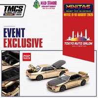 Pop Race 1/64 - TMCS Event Special R32 Chrome Gold - PRE-ORDER