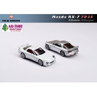 Focal Horizon 1/64 - RX-7 FD3S A Spec, Mazda Speed Edition Open-Hood, Visible Engine, Magnetic Pop-up Headights Argent (Silver) (PRE-ORDER)