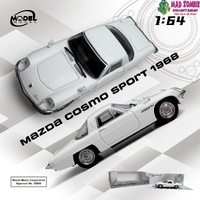 Model Model 1/64 - Cosmo Sport L10A Coupe 1968 White 19# Livery(Marathon De La Route) - (PRE-ORDER)