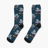 Buffy Calf High Socks - Logo