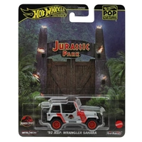 Hot Wheels 1/64 Pop Culture K Case 2025 - Jurassic Park - 92 Jeep Wrangler Sahara