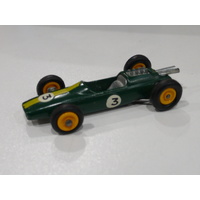 Lesney - Vintage Matchbox Lesney No. 19d Lotus Racing Car #3 – Green – Driver Missing