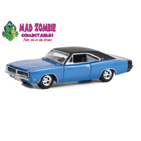 Greenlight 1/64 - Barrett-Jackson Series 11 - 1969 Dodge Charger (Lot #465.1) in B5 ( Blue with Black Vinyl Roof ) 