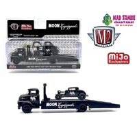 M2 Machines 1/64 Auto-Haulers 1956 Ford COE & 1932 Ford 3 Window Coupe -Matted Black – Mijo Exclusives