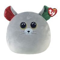 TY Squish A Boo 14" Chipper Mouse Grey Plush