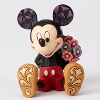 Jim Shore Disney Traditions Mini Figurine - Mickey Mouse With Flowers