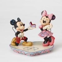Jim Shore Disney Traditions - Mickey Proposing to Minnie - A Magical Moment Figurine