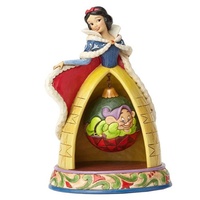 Jim Shore Disney Traditions Snow White and the Seven Dwarfs Snow White and Dopey Christmas Tidings of Goodwill Statue
