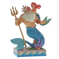 Jim Shore Disney Traditions - Little Mermaid - Ariel & Triton Daddy's Little Princess Statue