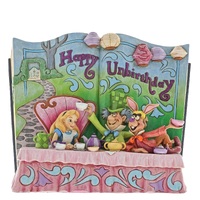 Jim Shore Disney Tradition - Alice in Wonderland - Happy Unbirthday Storybook Statue