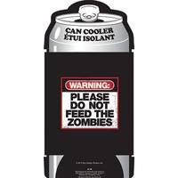Zombie Warning Can Cooler
