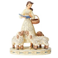 Jim Shore Disney Traditions - Beauty & The Beast - Belle White Woodland - Bookish Beauty
