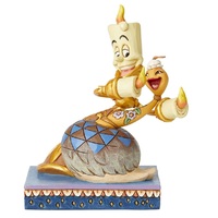 Jim Shore Disney Traditions - Beauty & the Beast - Lumiere & Feather Duster Romance by Candlelight