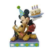Jim Shore Disney Traditions - Mickey & Pluto - Happy Birthday Pluto