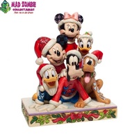 Jim Shore Disney Traditions - Mickey & Friends - Piled High with Holiday Cheer Statue