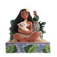 Jim Shore Disney Tradition Statue - Moana with Pua & Hei Hei - Welcome to Motunui