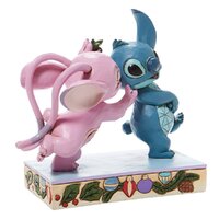 Jim Shore Disney Traditions Angel and Stitch Mistletoe Kisses Statue