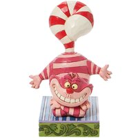 Jim Shore Disney Traditions Alice in Wonderland Cheshire Cat Candy Cane Tail Candy Cane Cheer
