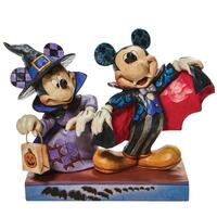 Jim Shore Disney Tradition - Mickey & Minnie Mouse - Terrifying Trick or Treaters Statue