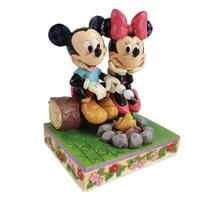 Jim Shore Disney Traditions - Mickey & Minnie Mouse - Sweetheart Campfire Statue