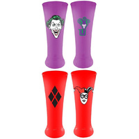 Joker and Harley Quinn Set of 4 Glasses