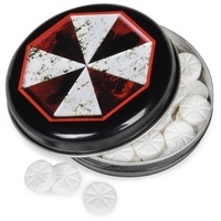 Resident Evil Umbrella Corporation Outbreak Mints in a logo tin