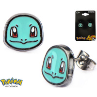 Pokemon Earrings Squirtle Head Pair