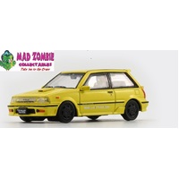 BM Creations 1:64 Scale - Toyota Starlet Turbo S 1988 EP71 Yellow