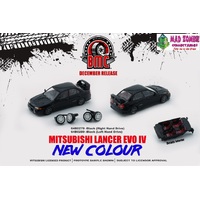 BM Creations 1:64 Scale - Mitsubishi Lancer Evolution IV Black