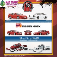 BM Creations 1:64 Scale - Nissan Silvia 180SX - White (RHD) or Red (RHD) - (Additional Wheels Parts & Accessories Included)