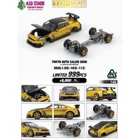 BM Creations 1/64 Scale - Top Secret 35 GT-R - GOLD w/Carbon Bonnet (TAS JP26) Limited (RHD) (Limited to 999 Pieces World Wide)- (PRE-ORDER)
